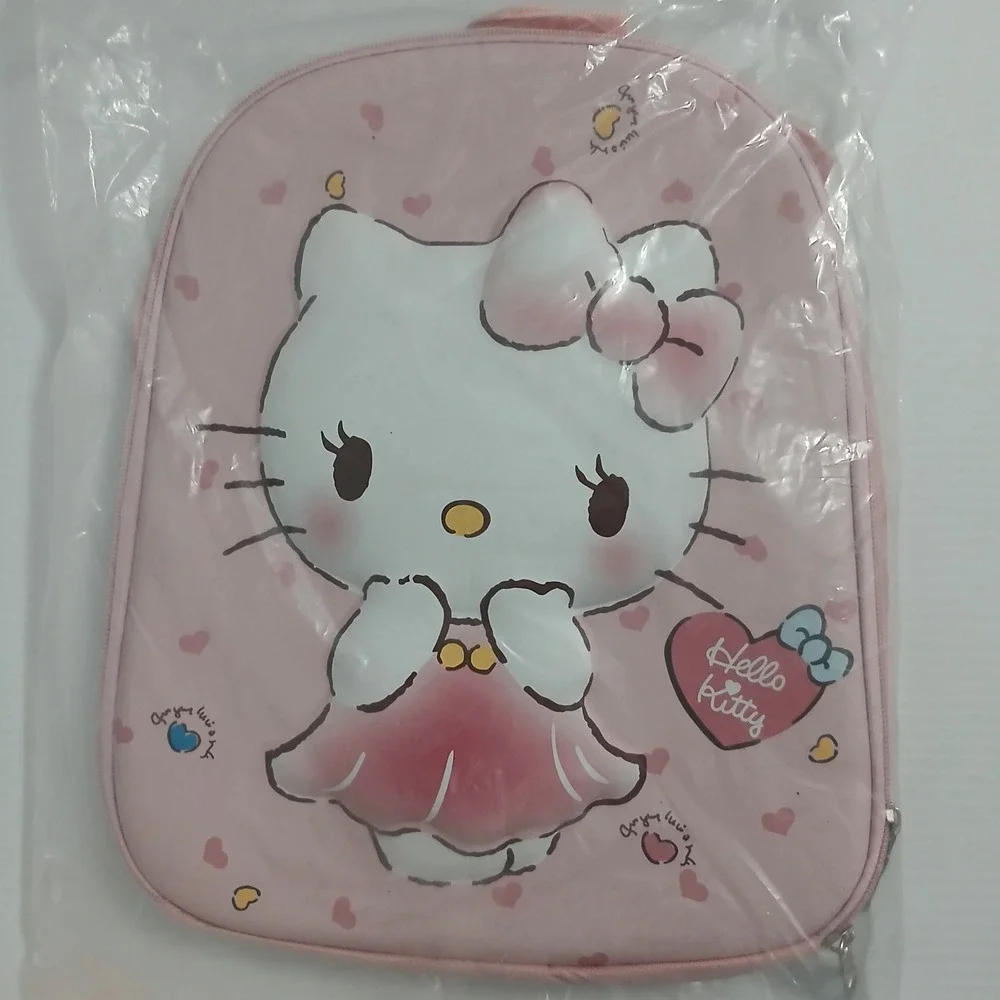 Pink‎ 3D Hello Kitty Backpack Kids School Bag Cute Character Design New